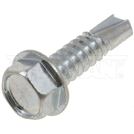 Motormite Self-Drilling Screw, 1/4 in x Hex Head Hex Drive 44765
